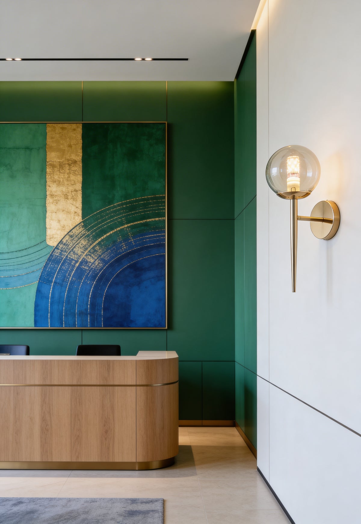 Arbotante de pared Vesper instalado en ambiente, junto a la cama
