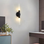 Arbotante de pared Basalto, detalle del difusor de vidrio blanco mate