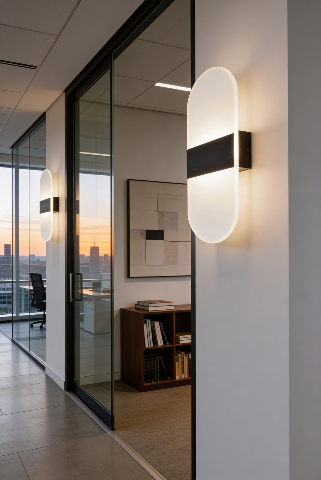 Arbotante de pared Talia Negro - lifestyle pasillo