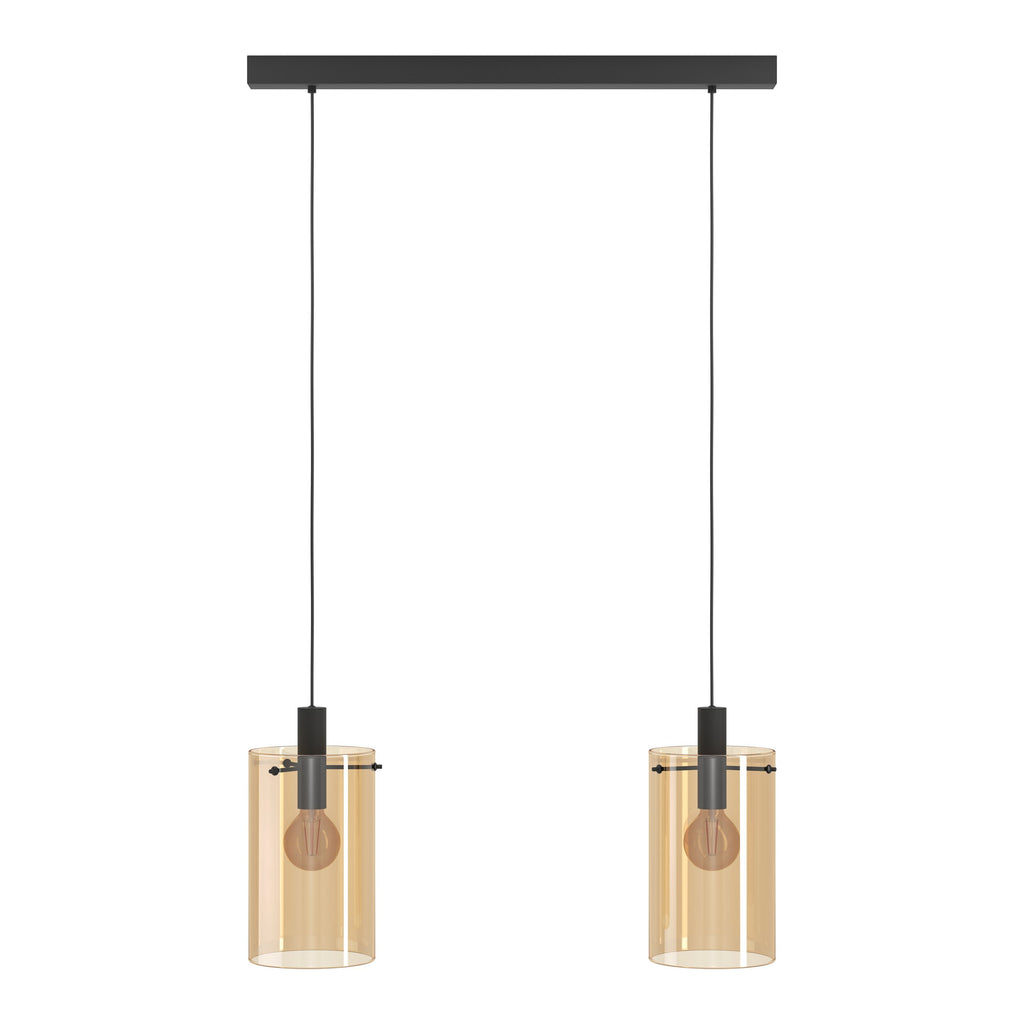 Lámpara colgante Ambra de 2 luces, vista frontal