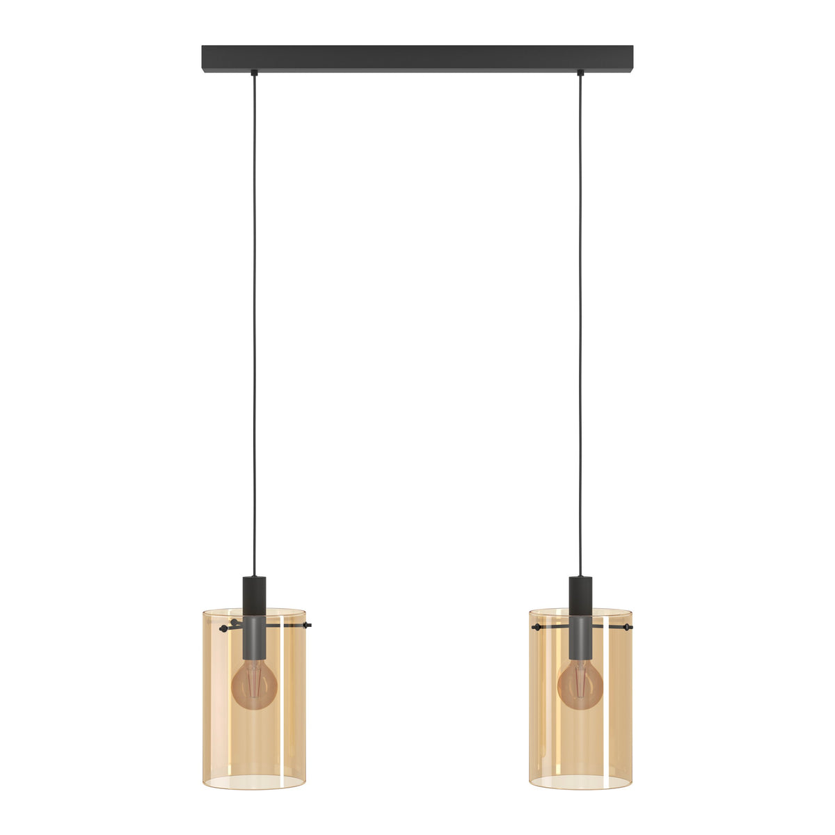 Lámpara colgante Ambra de 2 luces, vista frontal