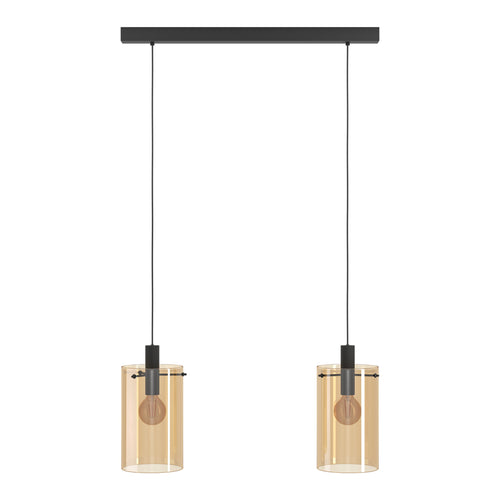 Lámpara colgante Ambra de 2 luces, vista frontal