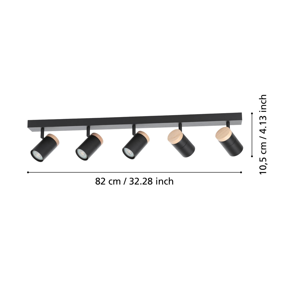 Spot Kova 5 luces - dimensiones