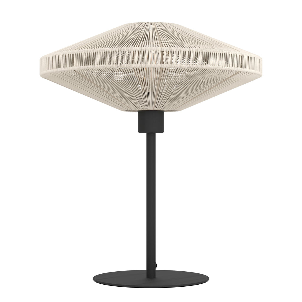 Lámpara de mesa Rafia de hilo trenzado, vista frontal