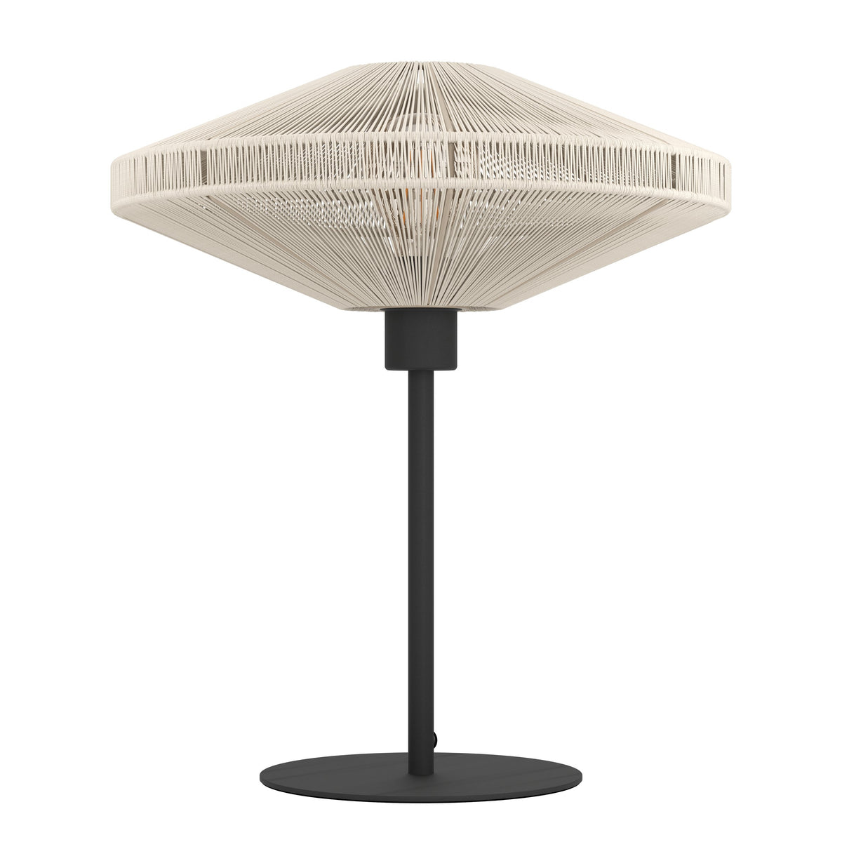 Lámpara de mesa Rafia de hilo trenzado, vista frontal