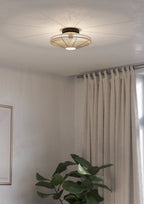 Plafón de techo Rafia instalado en una habitación