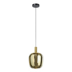 Lámpara colgante Orbia LED blanco y dorado