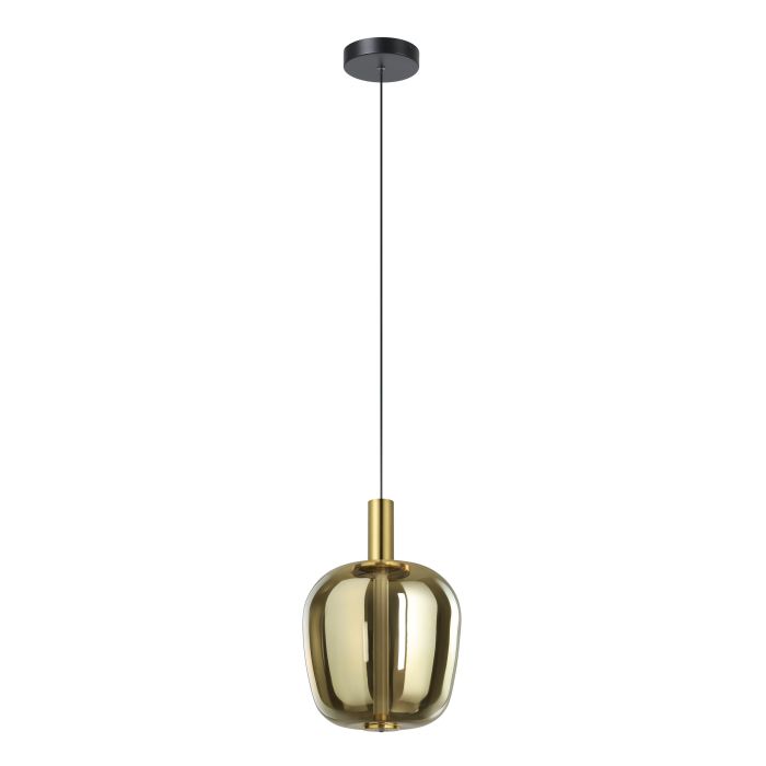 Lámpara colgante Orbia LED blanco y dorado
