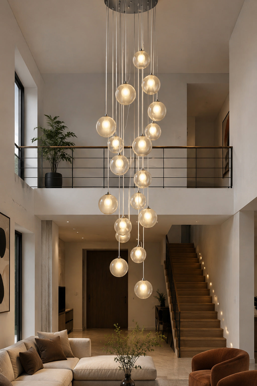 Elara — Candil escultórico de cristal